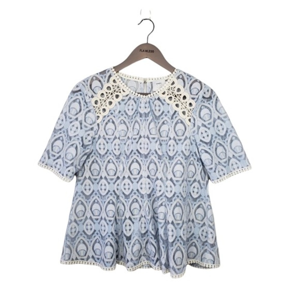 Anthropologie HD in Paris Lace Peplum Top